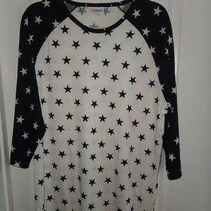 Black and White star shirt from Lularoe